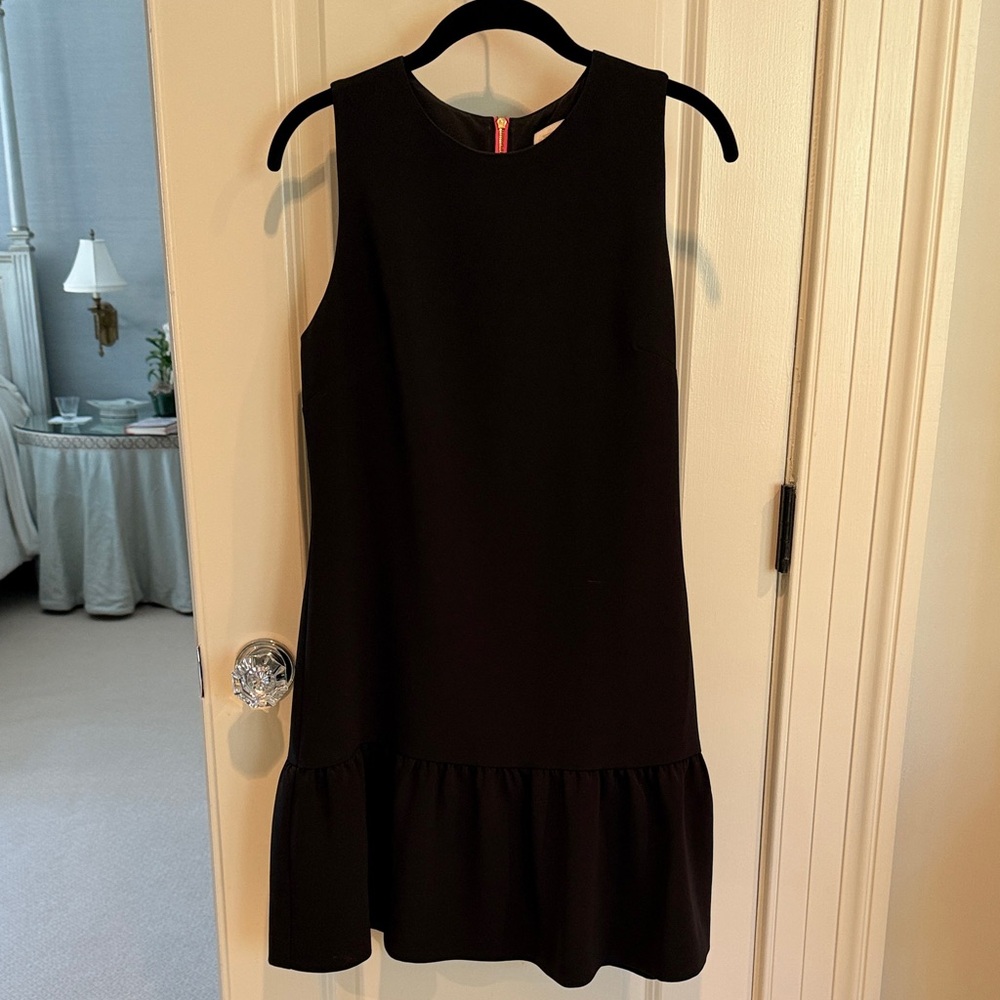 Sail to Sable Black Dress with Ruffle Detail